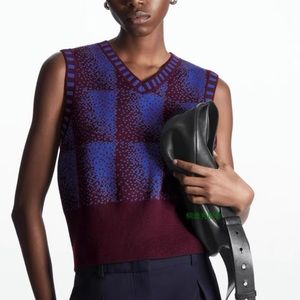 COS Jacquard Knit Vest